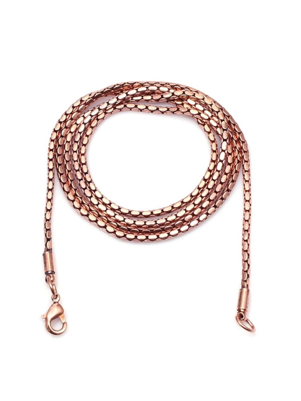 20" Copper Box Chain W/ Lobster Clasp,Solid High Finished Chain Necklace